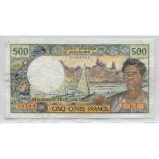 TAHITI POLINESIA FRANCESA 500 FRANCOS BILLETE EN MUY BUEN ESTADO